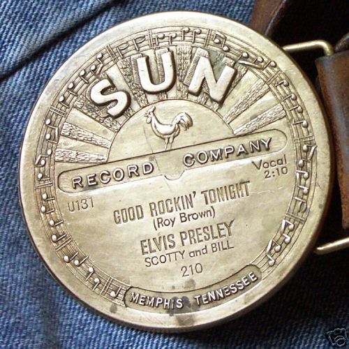 sun records belt buckle