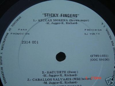 popsike.com - THE ROLLING STONES Sticky Fingers MEXICAN PROMO LP