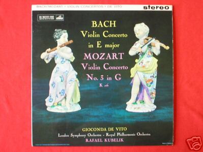 popsike.com - De Vito - BACH/MOZART VIOLIN CONCERTOS LP HMV ASD429 ...