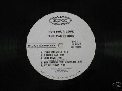 popsike.com - THE YARDBIRDS For Your Love WHITE LABEL PROMO LP