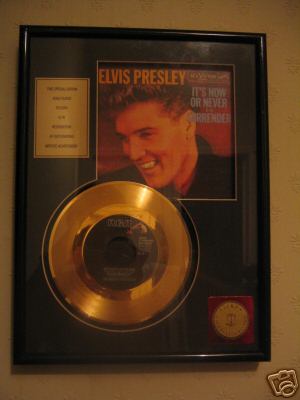 popsike.com - Elvis Presley gold disc framed 7