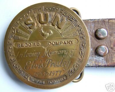 sun records belt buckle