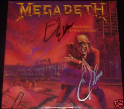 popsike.com - MEGADETH AUTOGRAPH PEACE SELLS... LP 4 ORIGINAL