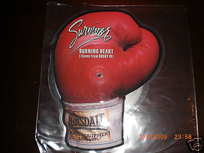 Popsike Com Survivor Burning Heart 7 Shaped Picture Disc Rocky 4 Ex Auction Details