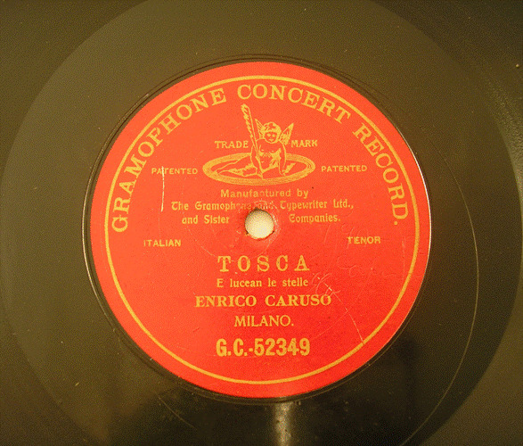 popsike ENRICO CARUSO 78 rpm TOSCA GRAMOPHONE 52349