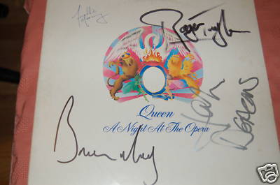  QUEEN SIGNED 12 VINYL A NIGHT AT THE OPERA C/W C.O.A. - auction  details