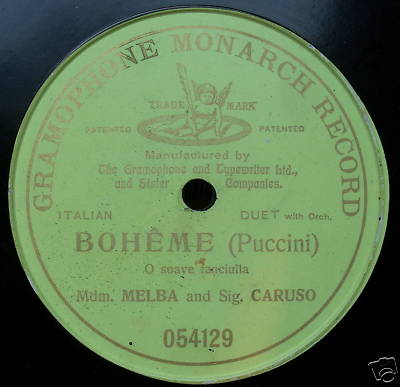 popsike Enrico Caruso 9 Gramophone Monarch Record 1906 1910