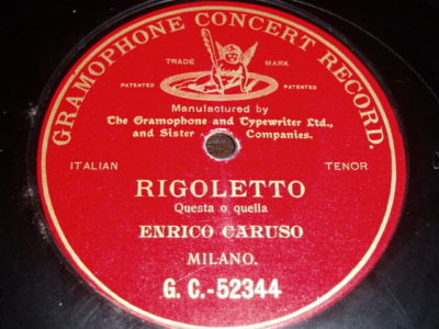 popsike OPERA 78 rpm RECORD Red G T ENRICO CARUSO Rigoletto