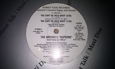 popsike.com - THE BROTHERS SUPREME - WE CANT BE HELD BACK SEALED