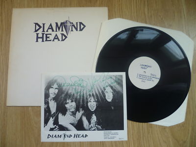  - DIAMOND HEAD Lightning To The Nations SIGNED WHITE RARE -  auction details
