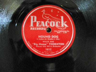 popsike.com - 78RPM RECORD BIG MAMA THORNTON PEACOCK #1612 HOUND DOG / NIGHTMARE VG+ - auction details