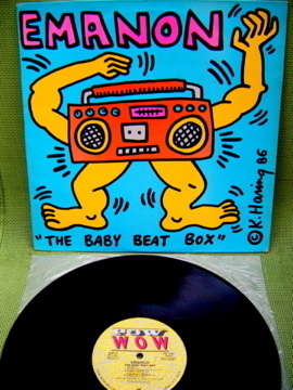 popsike.com - KEITH HARING 12” ART COVER EMANON BABY BEAT BOX in