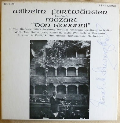 popsike.com - Mozart Don Giovanni Furtwangler SIGNED by Schwarzkopf 1950 Salzburg  Festival - auction details