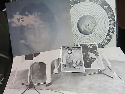 popsike.com - John Lennon Imagine LP POSTER 2 cards apple sw3379 hog pig  postcard beatles rare - auction details