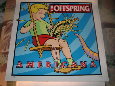 popsike.com - OFFSPRING Americana Rare 1998 Silk Screen Poster LP 