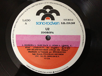 popsike.com - U2 Zooropa Made In Venezuela SONORODVEN LP