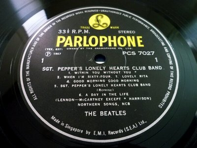 THE BEATLES - Sgt Pepper's Lonely Hearts Club Band original UK GB