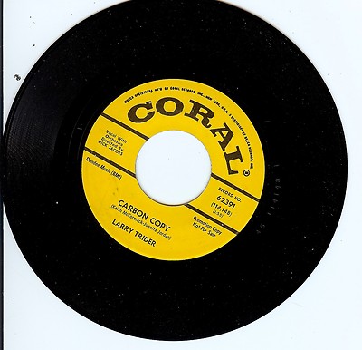 popsike.com - NORTHERN SOUL/POPCORN 45-LARRY TRIDER-CARBON COPY-CORAL ...