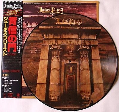 Popsike Com Judas Priest Sin After Sin Rare Ltd Edition Japan Picture Pic Disc Vinyl Lp Auction Details
