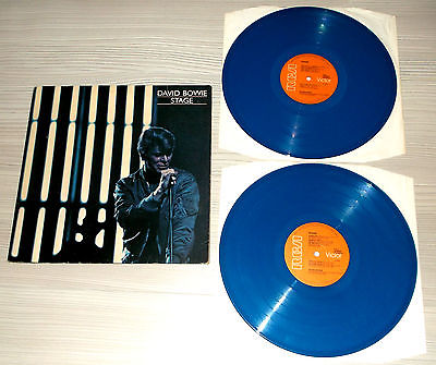 popsike.com - DAVID BOWIE - STAGE - RARE DUTCH BLUE VINYL 2 x LP 