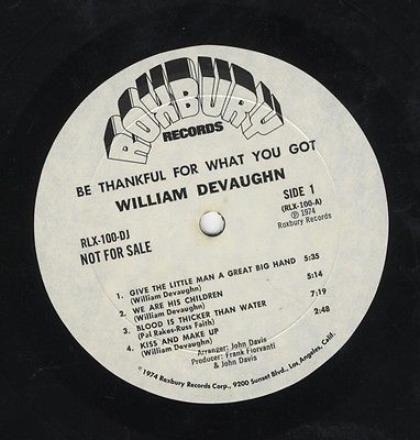 popsike.com - William DeVaughn ?– Be Thankful For What You Got