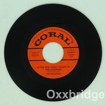 popsike.com - THE EXPLORERS Don't Be A Fool/Wee Small Hours CORAL 1960 ...