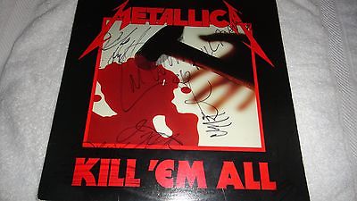 popsike Metallica Kill Em All signed autographed LP record