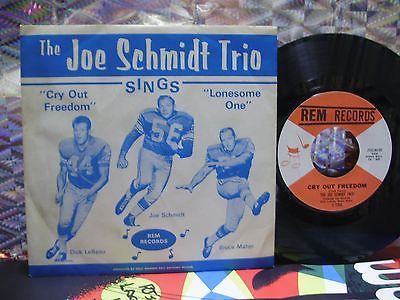 - JOE SCHMIDT TRIO 45 W/PS on REM Detroit Lions Football  Players Sings RARE NMINT - auction details