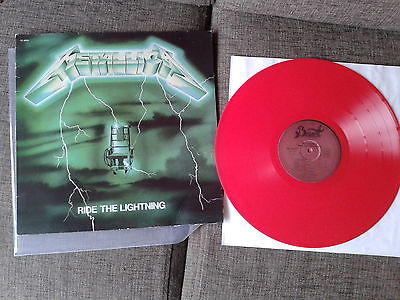  - Metallica : ride the lightning mfn / sb 18526 [green cover /  red vinyl ] vg /nm - auction details