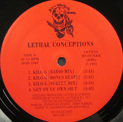 popsike.com - LETHAL CONCEPTIONS - Kilo-G/Livin In Fear | RARE