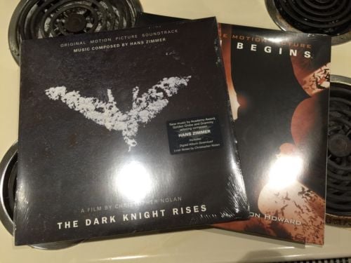  - Hans Zimmer Batman Begins 2x ORANGE VINYL + The Dark Knight  Rises LP Soundtrack - auction details