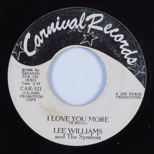 popsike.com - Northern Soul 45 LEE WILLIAMS & SYMBOLS I Love You 