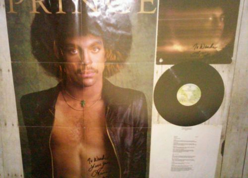 popsike.com - RARE PRINCE AUTOGRAPH VINTAGE RECORD POSTER SLEEVE