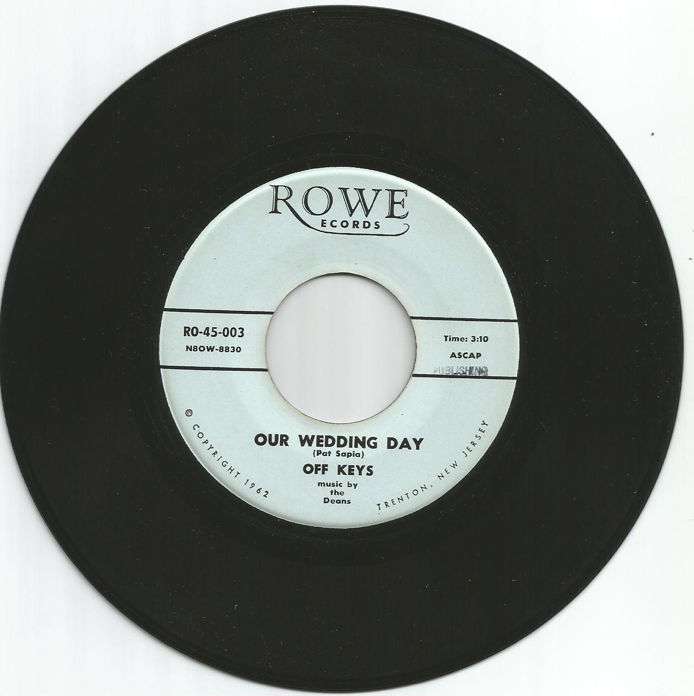 Popsike.com - Rare 45 R&B/Doowop Rowe-003 Off Keys "Our Wedding Day ...