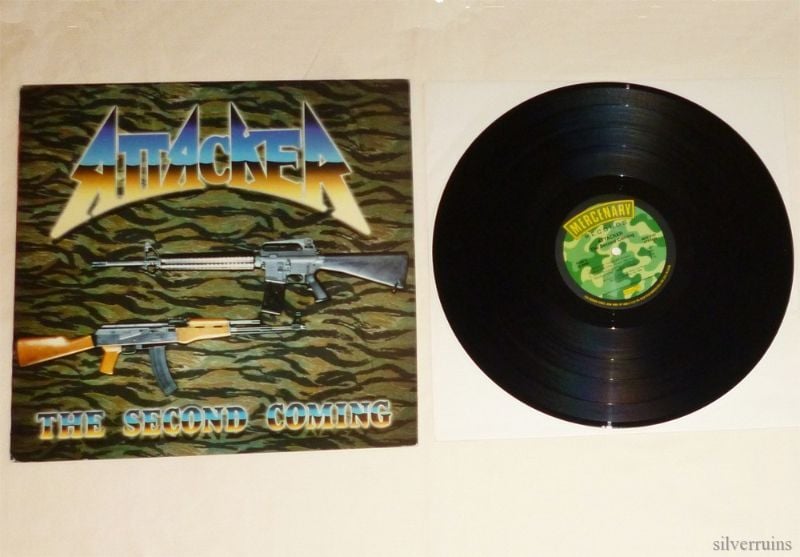 popsike.com - ATTACKER The Second Coming RECORD LP VINYL 80's HEAVY METAL  1988 Mercenary - auction details