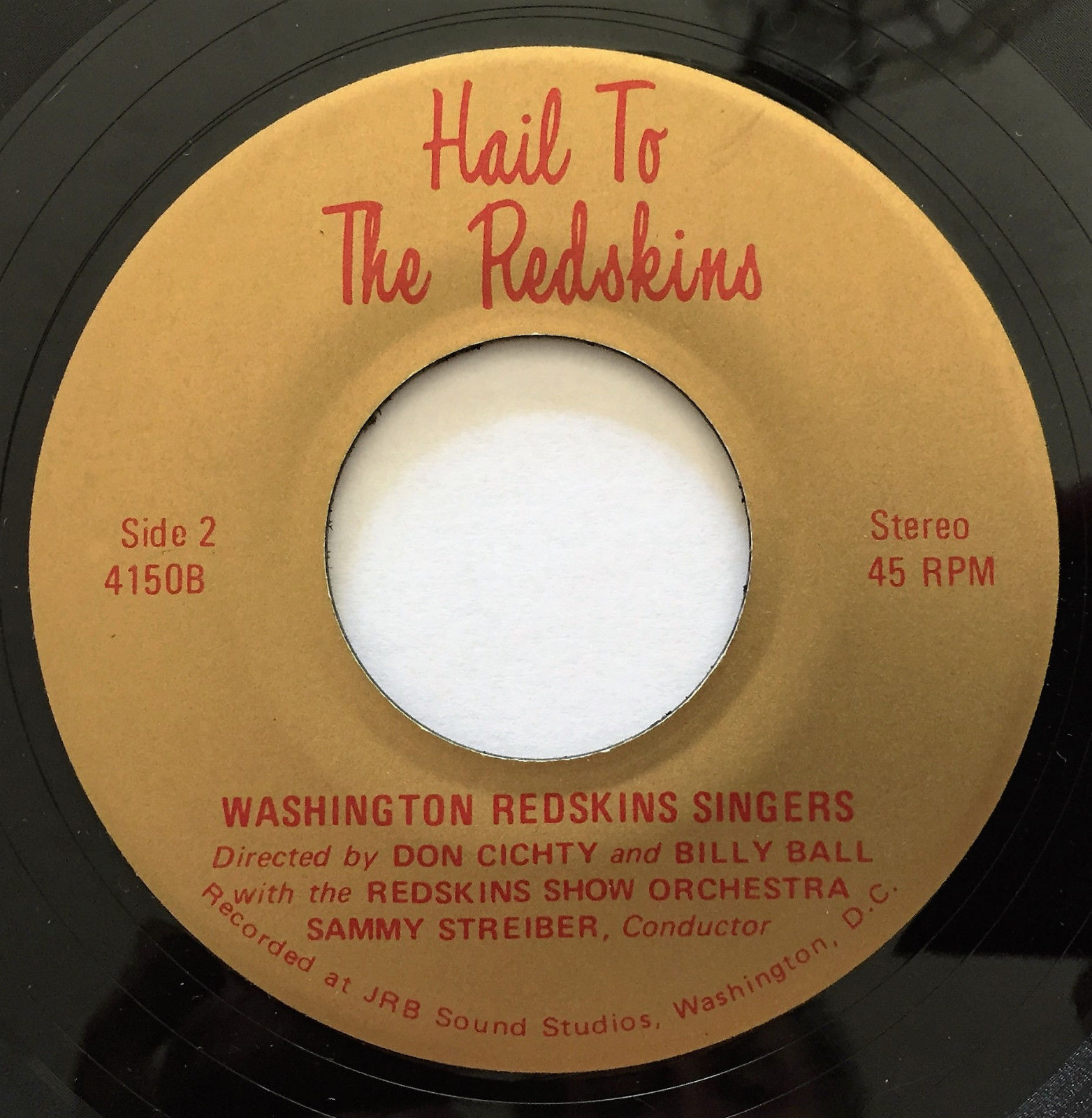 Washington Redskins Show Orchestra / Washington Redskins Singers – Hail To  The Redskins (Vinyl) - Discogs