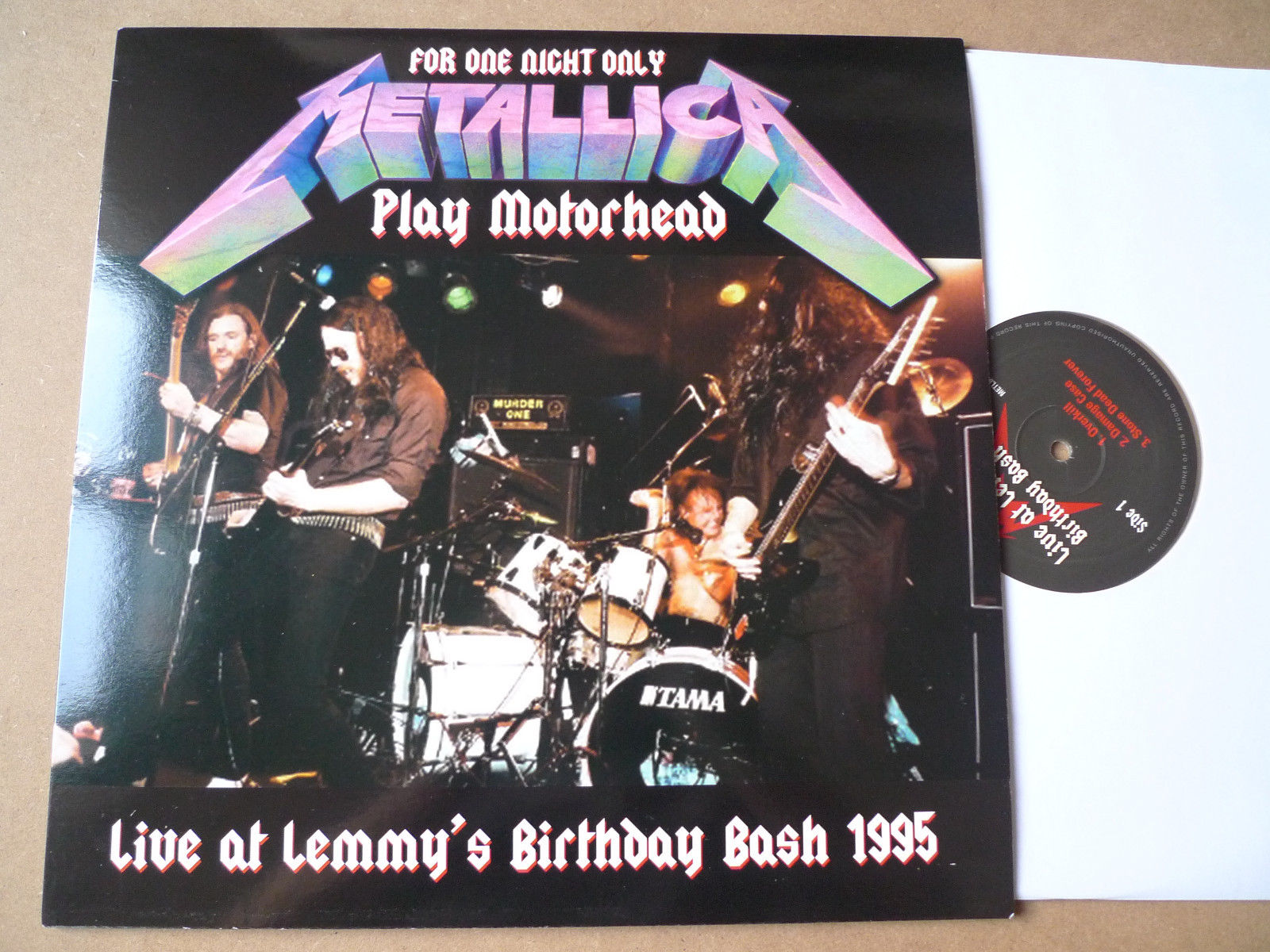 Popsike Com Metallica Live At Lemmy S Birthday Bash 1995 Lp Metlbb 001 Clear Vinyl Motorhead Auction Details