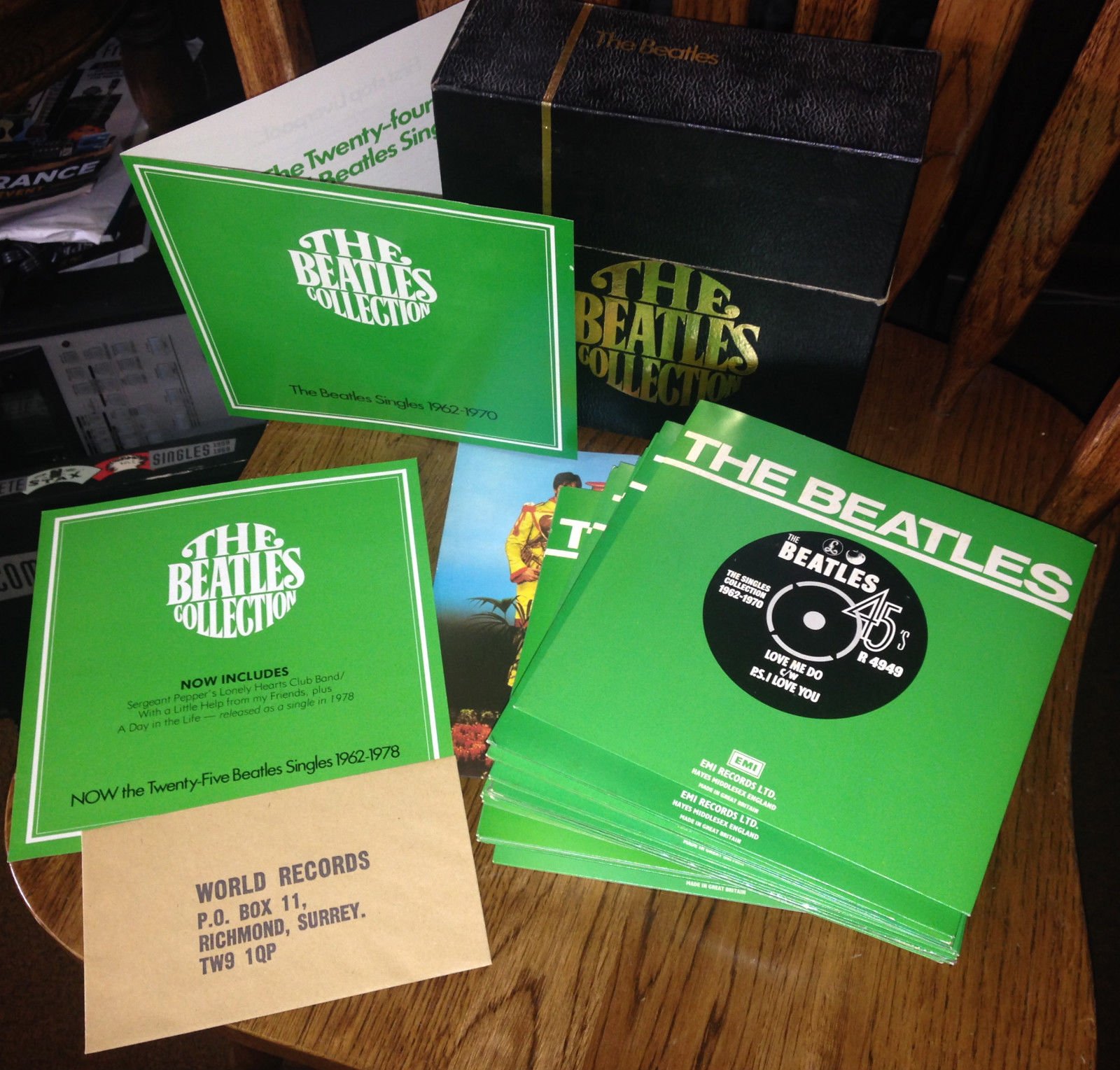 Popsike.com - The Beatles Collection / Box Set Of 25 X 45s / World ...