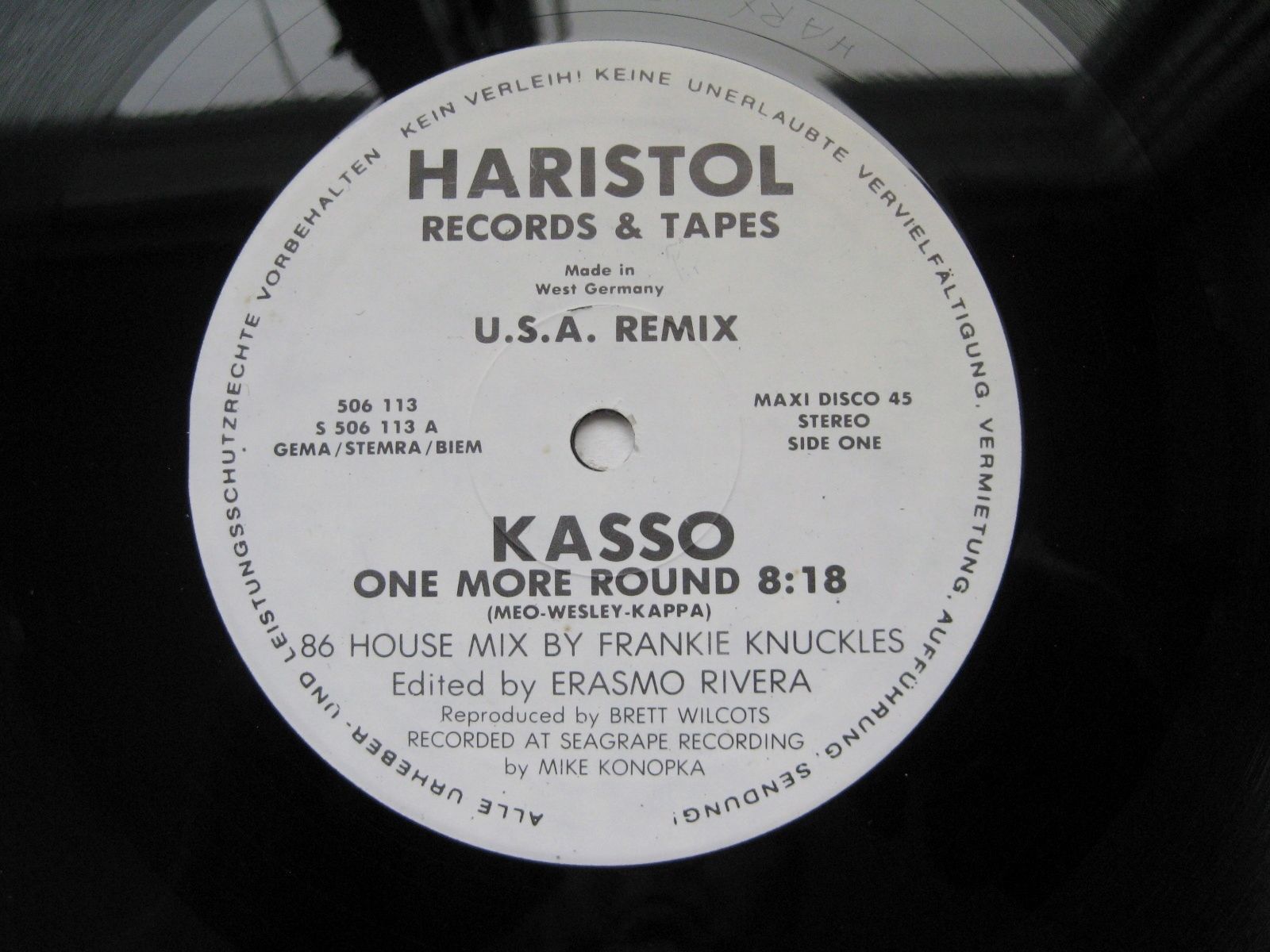 popsike.com - ULTRASONIC CLEAN - KASSO One More Round HARISTOL 12