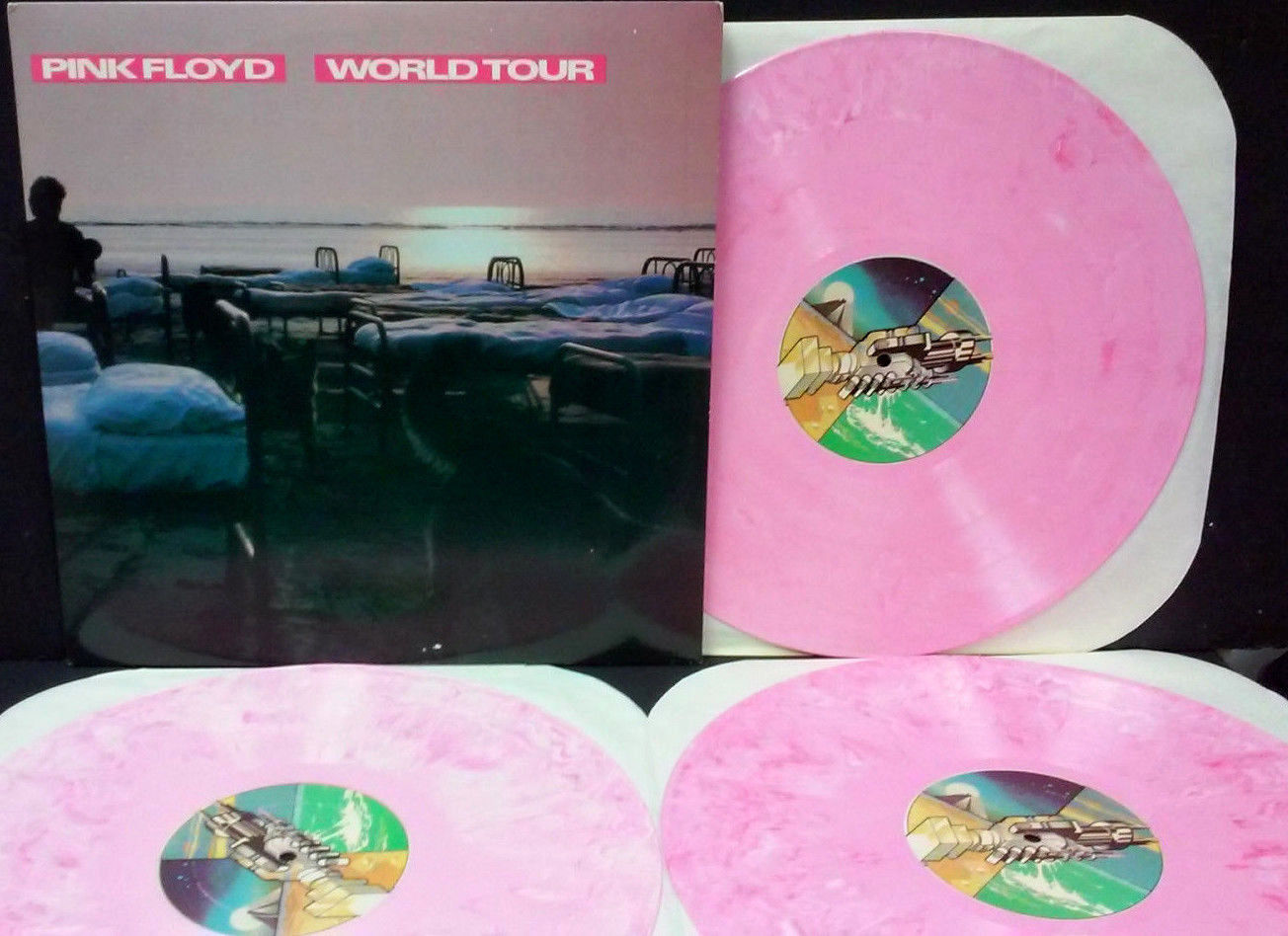  PINK FLOYD WORLD TOUR 3 LP MULTI COLORED VINYL NM 1987 LIVE  OTTAWA david gilmour - auction details