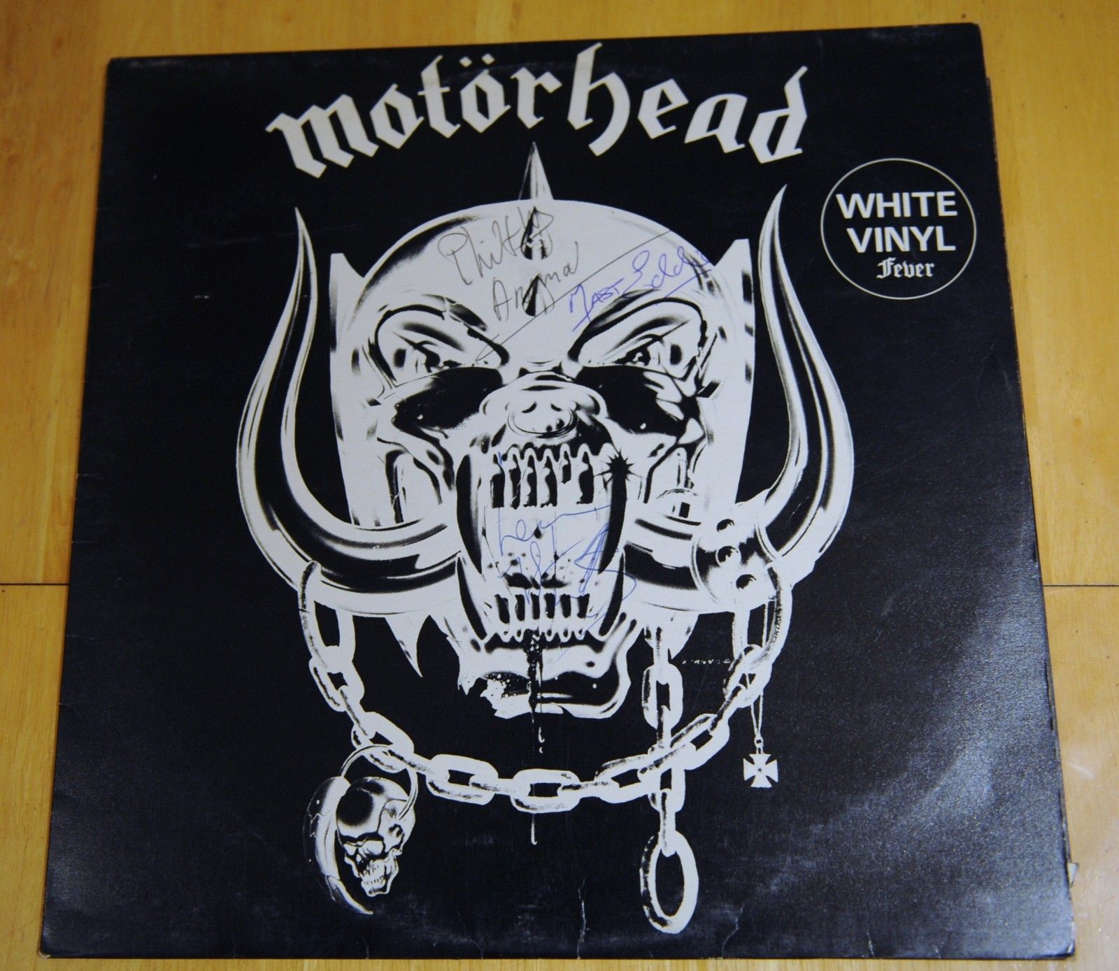 popsike.com - FULLY SIGNED MOTORHEAD WHITE VINYL LP 1978 Chiswick