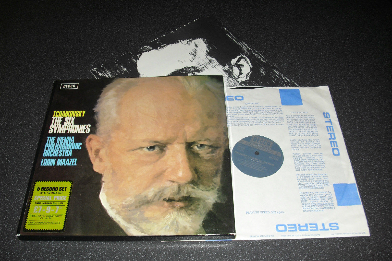 popsike.com - DECCA SXLC 6476-80 1st Press: TCHAIKOVSKY The Six Symphonies:  MAAZEL: VPO - auction details