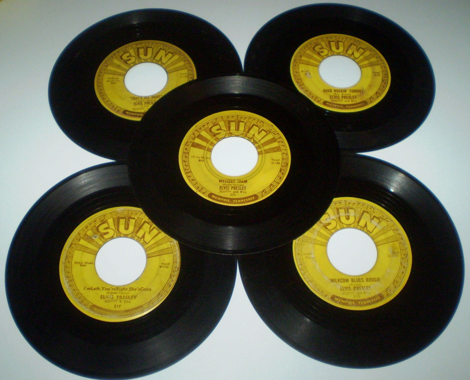 popsike.com - ELVIS PRESLEY COMPLETE SET Sun Records 45 RPM 209