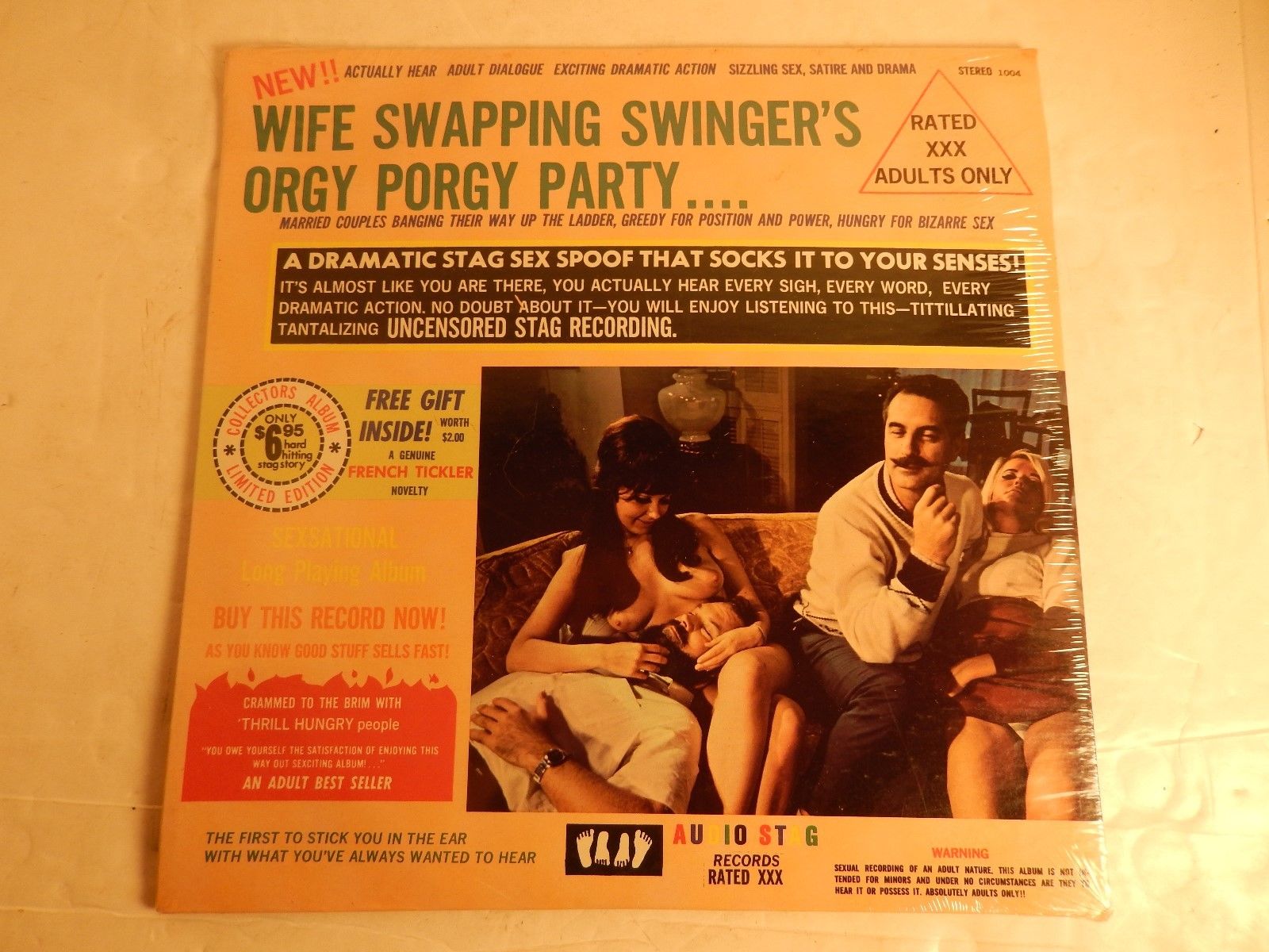 popsike - Vintage Sealed LP Audio Stag Records Adult XXX Wife Swapping Swingers Orgy Porgy photo photo