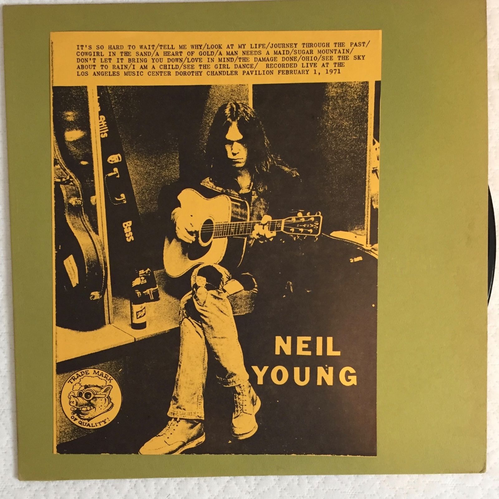 popsike.com - Neil Young live in L.A. 1971 vinyl bootleg album lp