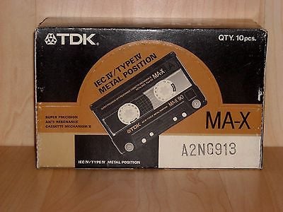 popsike.com - TDK MA-X 90 Metal Cassette Tapes * New & Sealed * 10 Tapes In  Original Box - auction details