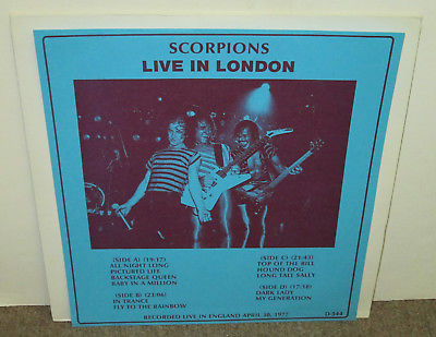 popsike.com - Scorpions, Live in London, live Raring Records