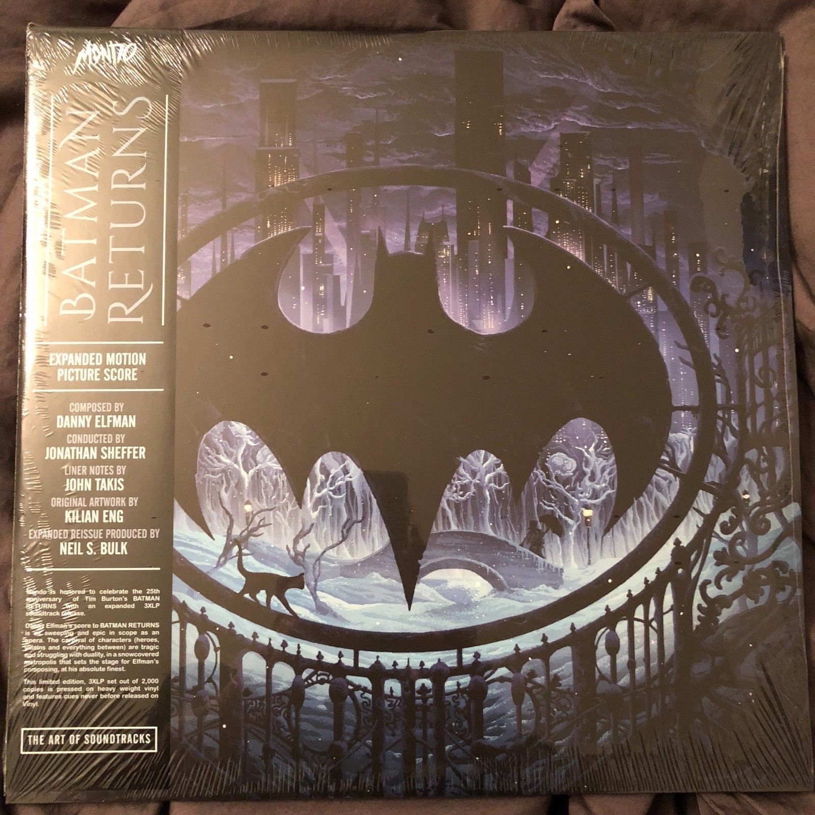  - BATMAN RETURNS 3 X LP MondoCon Mondo LP Danny Elfman Kilian  Eng Vinyl DELUXE - auction details