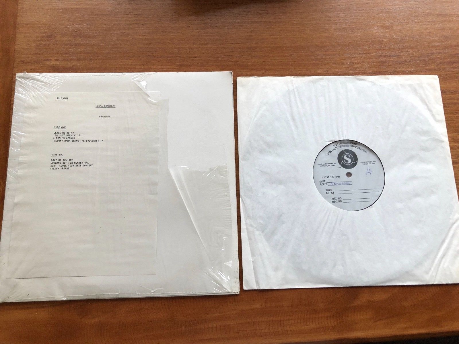 popsike.com - Laura Branigan, 1980 vinyl test pressing album Branigan ...