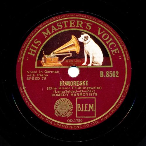 Popsike.com - COMEDY HARMONISTS On E+ 1936 HMV B 8562 (England ...